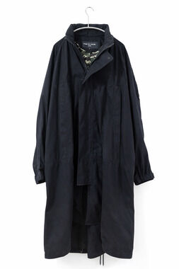 Comme des Garçons Homme Black Long Coat Trench Jacket Authentic